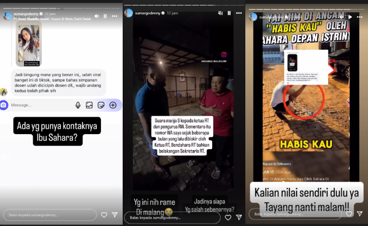 Unggahan Story Instagram Denny Sumargo.